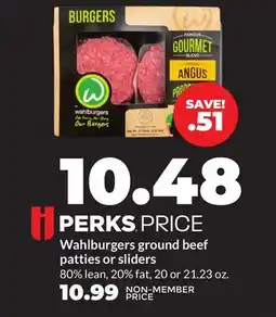 Hy-Vee Wahlburgers ground beef patties or sliders offer
