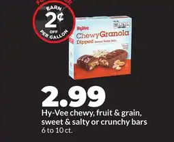 Hy-Vee Hy-Vee chewy, fruit & grain, sweet & salty or crunchy bars offer