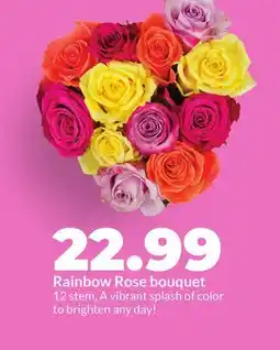 Hy-Vee Rainbow Rose bouquet offer