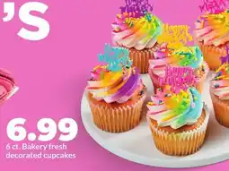 Hy-Vee 6 ct. Bakery fresh decorated cupcakes offer