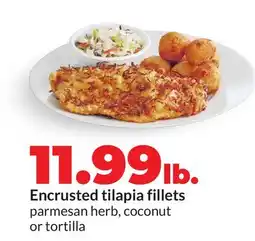 Hy-Vee Encrusted tilapia fillets offer