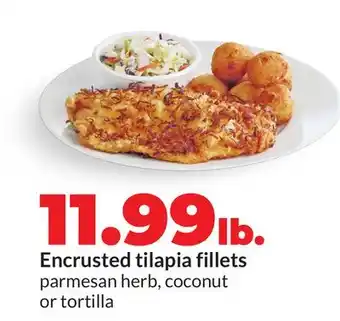 Hy-Vee Encrusted tilapia fillets offer