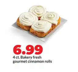Hy-Vee 4 ct. Bakery fresh gourmet cinnamon rolls offer