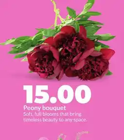 Hy-Vee Peony bouquet offer