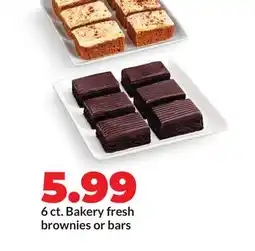 Hy-Vee 6 ct. Bakery fresh brownies or bars offer