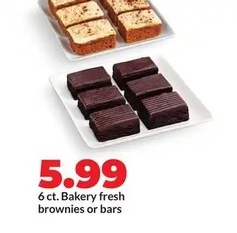 Hy-Vee 6 ct. Bakery fresh brownies or bars offer