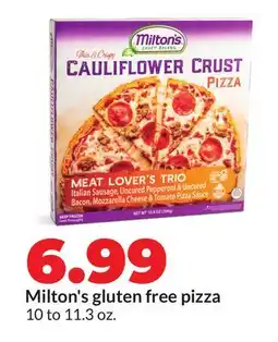 Hy-Vee Milton's gluten free pizza offer