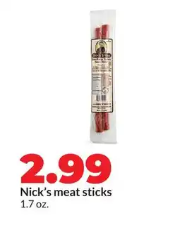 Hy-Vee Nick's meat sticks offer