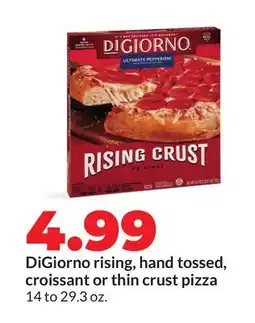Hy-Vee DiGiorno rising, hand tossed, croissant or thin crust pizza offer