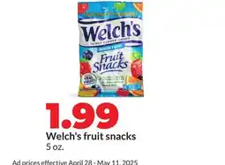 Hy-Vee Welch's fruit snacks offer