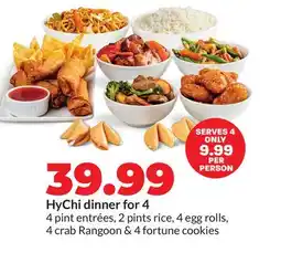 Hy-Vee HYCHI Dinner for 4 offer