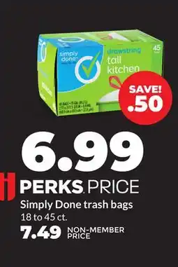 Hy-Vee Simply Done trash bags offer