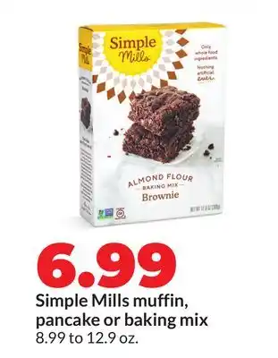 Hy-Vee Simple Mills muffin, pancake or baking mix offer