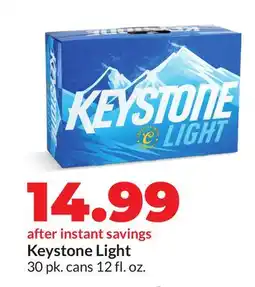 Hy-Vee Keystone Light offer