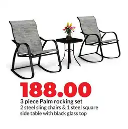 Hy-Vee 3 piece Palm rocking set offer