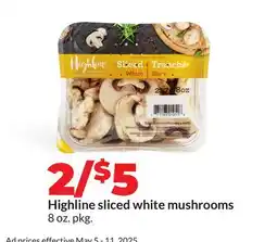 Hy-Vee Highline sliced white mushrooms offer