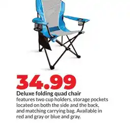 Hy-Vee Deluxe folding quad chair offer