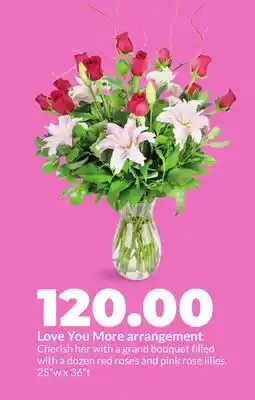 Hy-Vee Love You More arrangement offer