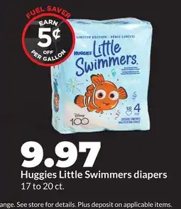 Hy-Vee Huggies Little Swimmers diapers offer