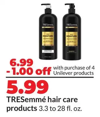 Hy-Vee Tresemmé Hair Care Products offer
