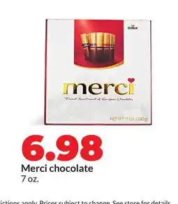 Hy-Vee Merci chocolate offer