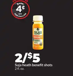 Hy-Vee Suja heath benefit shots offer