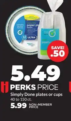 Hy-Vee Simply Done plates or cups offer