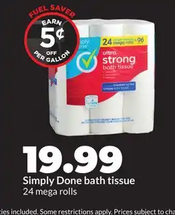 Hy-Vee Simply Done bath tissue offer
