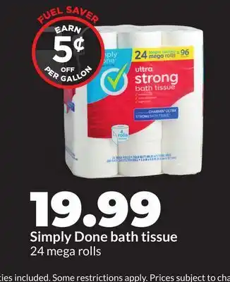 Hy-Vee Simply Done bath tissue offer