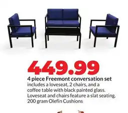 Hy-Vee 4 piece Freemont conversation set offer