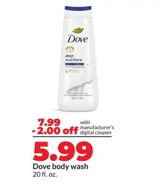 Hy-Vee Dove body wash offer