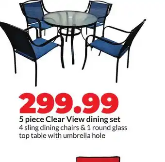Hy-Vee 5 piece Clear View dining set offer