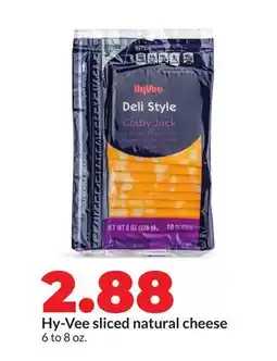 Hy-Vee Hy-Vee sliced natural cheese offer