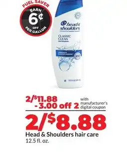 Hy-Vee Head & Shoulders hair care offer