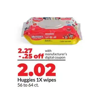 Hy-Vee Huggies 1X wipes offer