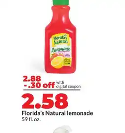 Hy-Vee Florida's Natural lemonade offer