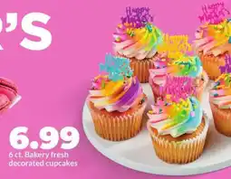 Hy-Vee Bakery fresh decorated cupcakes offer
