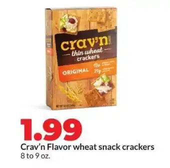 Hy-Vee Crav’n Flavor wheat snack crackers offer