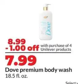 Hy-Vee Dove Premium Body Wash offer