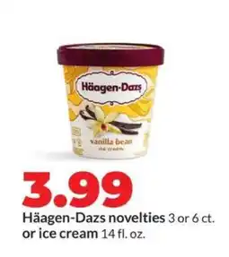 Hy-Vee Häagen-Dazs novelties or ice cream offer