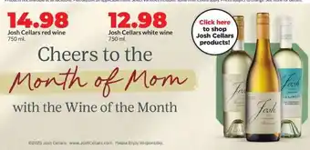 Hy-Vee Josh Cellars red wine offer