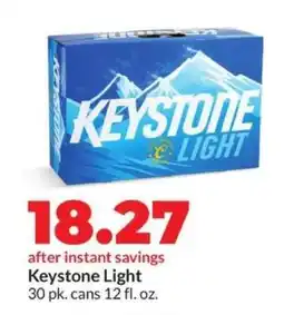 Hy-Vee Keystone Light offer
