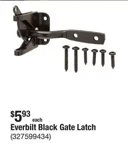 The Home Depot Everbilt Black Gate Latch offer
