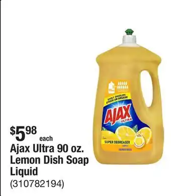 The Home Depot Ajax Ultra 90 oz. Lemon Dish Soap Liquid offer