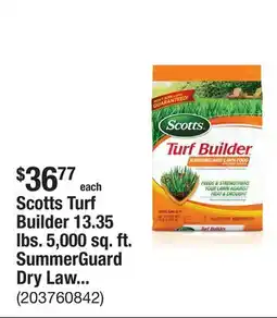 The Home Depot Scotts Turf Builder 13.35 lbs. 5,000 sq. ft. SummerGuard Dry Lawn Fertilizer with Insect Killer offer