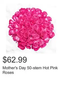Costco Mother's Day 50-stem Hot Pink Roses offer