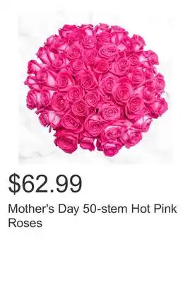 Costco Mother's Day 50-stem Hot Pink Roses offer