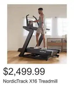Costco NordicTrack X16 Treadmill offer