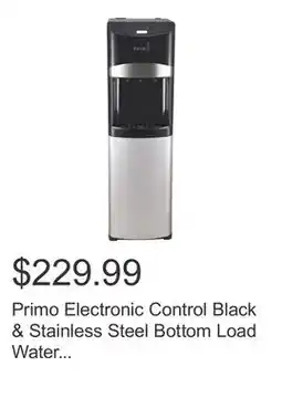 Costco Primo Electronic Control Black & Stainless Steel Bottom Load Water Cooler offer