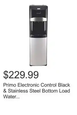 Costco Primo Electronic Control Black & Stainless Steel Bottom Load Water Cooler offer